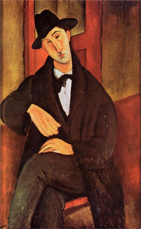 Portrait of Mario Varvogli - Amedeo Modigliani Paintings